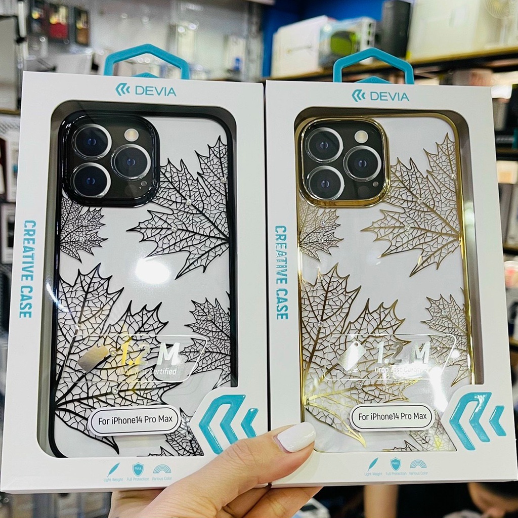 Ốp DEVIA Diamond Cao Cấp Cứng Trong Không Ố Vàng iP 14 | 14Pro | 14Plus | 14Promax Hàng Chính Hãng DEVIA