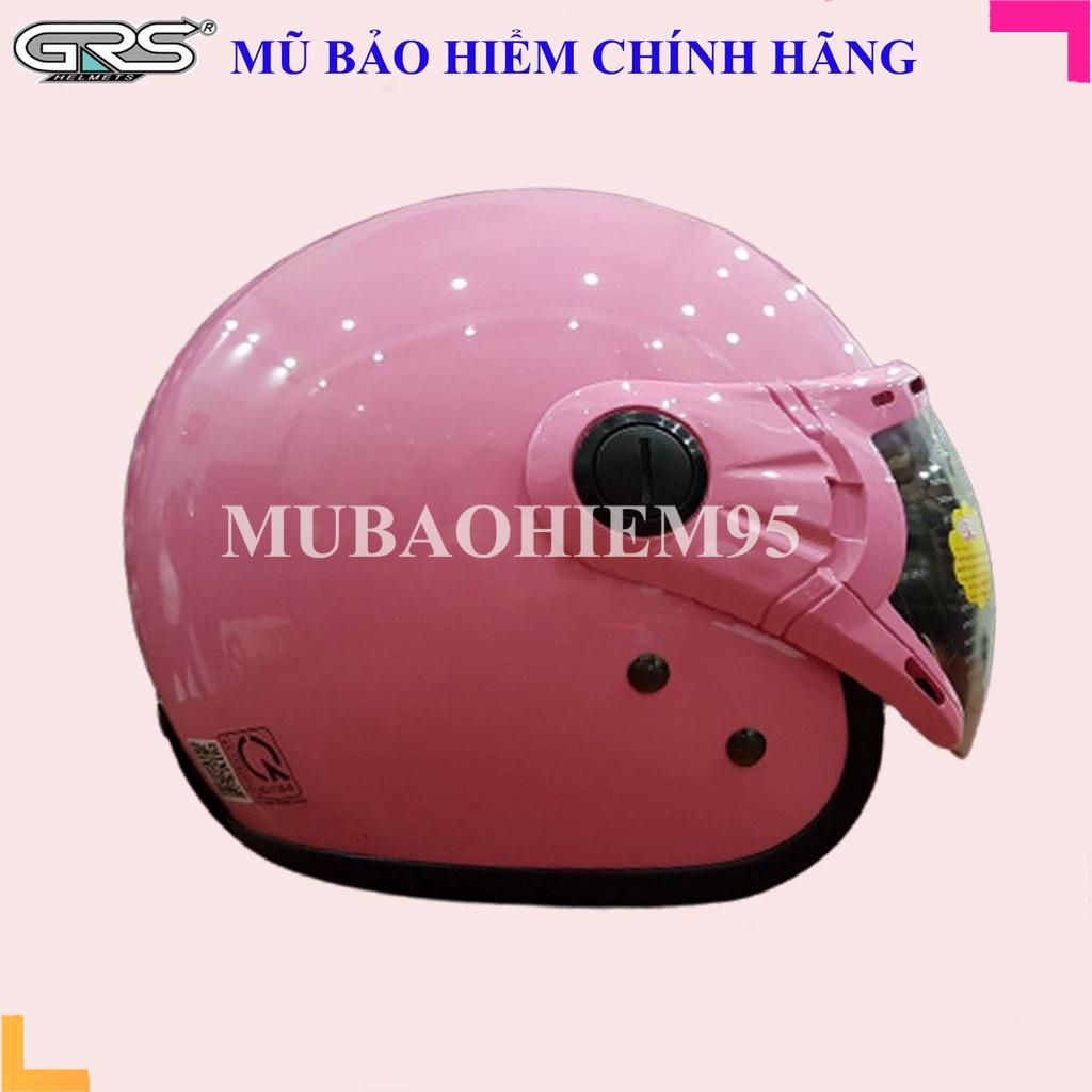 ♥️ Shop Uy Tín ♥️Mũ bảo hiểm 3/4 có kính GRS A368k,mũ trùm tai