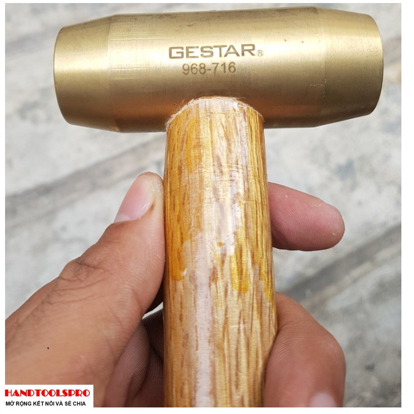 Búa đồng cán gỗ 16oz GESTAR 968-716