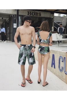 Set đồ bơi đôi hình lá