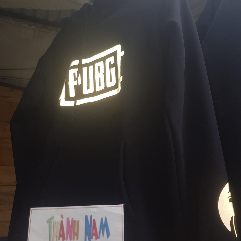 Áo hoodie PUBG phản quang, áo hoodie game PUBG phản quang