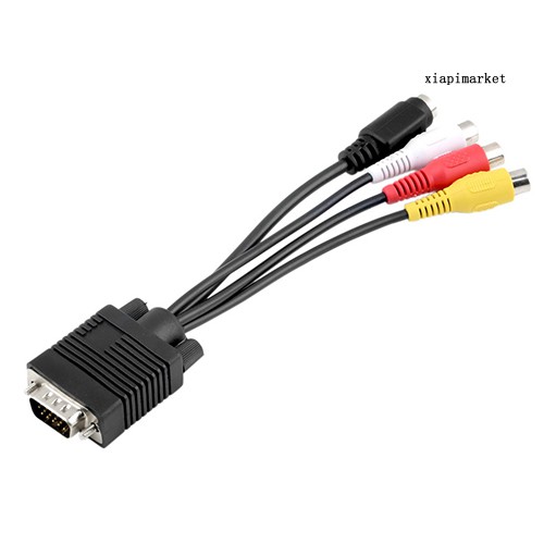 Bộ Chuyển Đổi Từ Cổng Vga Sang S-video 3 Rca Cho Pc / Laptop