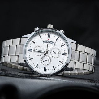 Đồng Hồ Nam FNGEEN JAPAN Lịch Ngày Phiên Bản Doanh Nhân Dây Thép Không Gỉ Cao Cấp