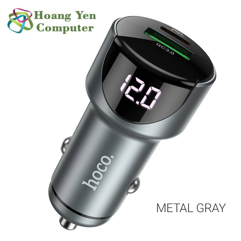 Cốc Sạc Nhanh Xe Hơi Hoco Z42  - BH 1 Năm Chính Hãng - Hoàng Yến Computer
