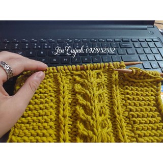 Khăn len đan tay hình bông lúa - Khăn len handmade