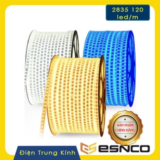 Đèn Led Dây 220V 2835 100m/cuộn Siêu sáng chính hãng thương hiệu ESNCO dùng trang trí ngoài trời, hắt trần Thạch Cao