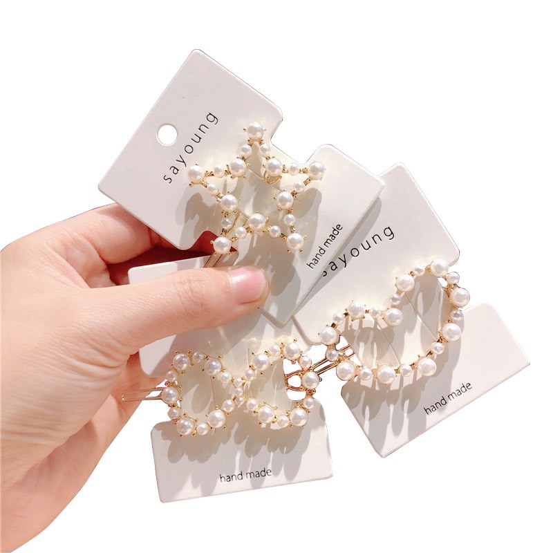 Kẹp tóc hợp kim đính ngọc trai giả thanh lịch và thời trang cho nữ với nhiều kiểu dáng tùy chọn