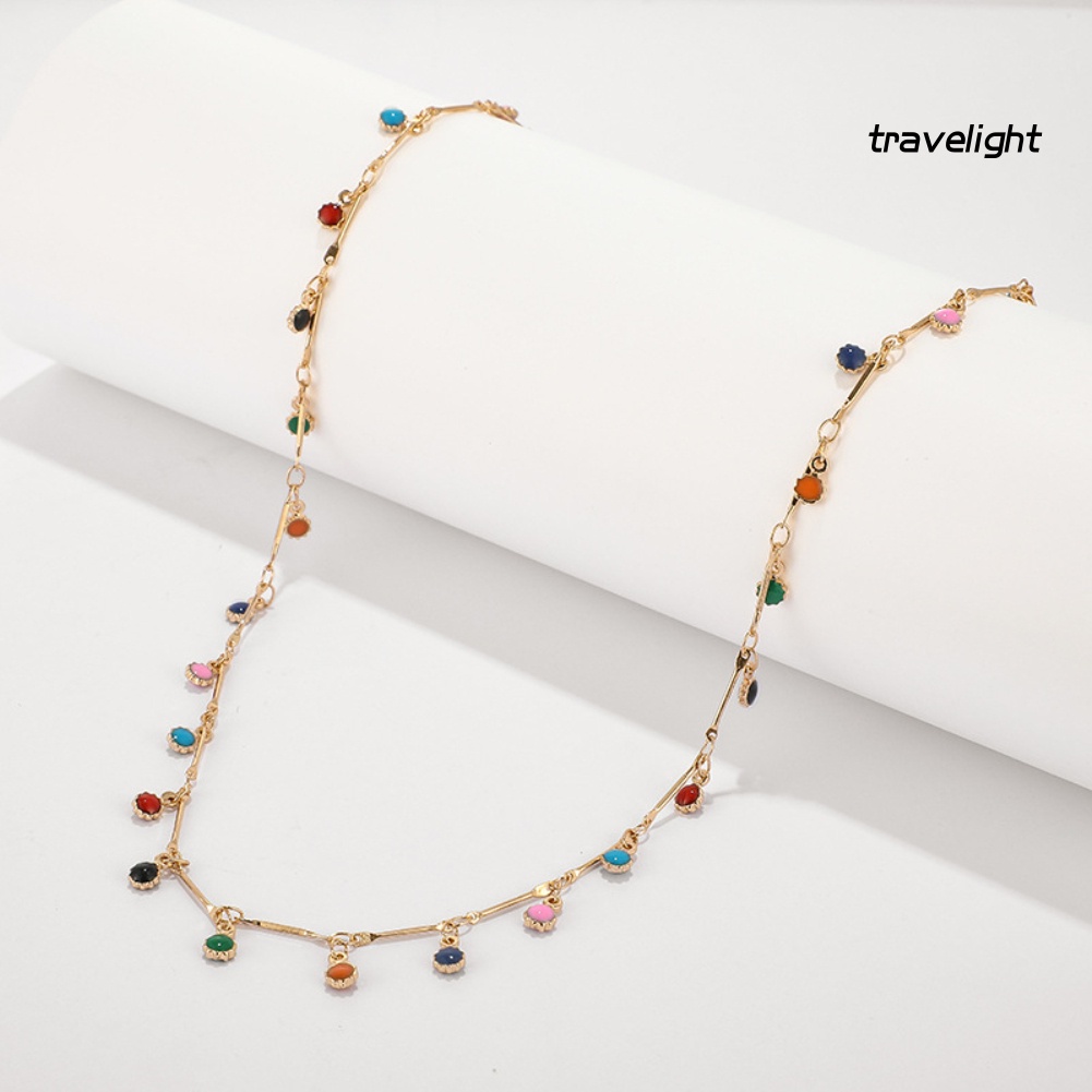 Vòng Cổ Choker Màu Cầu Vồng Thời Trang Dành Cho Nữ