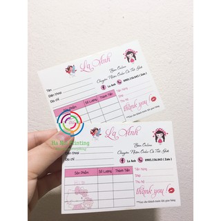 Combo 200 phiếu ship loại dán - in tên shop theo yêu cầu