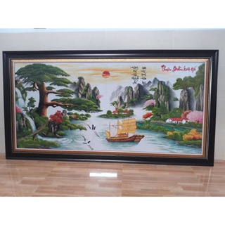 Tranh thêu kín thuận buồm xuôi gió f319
