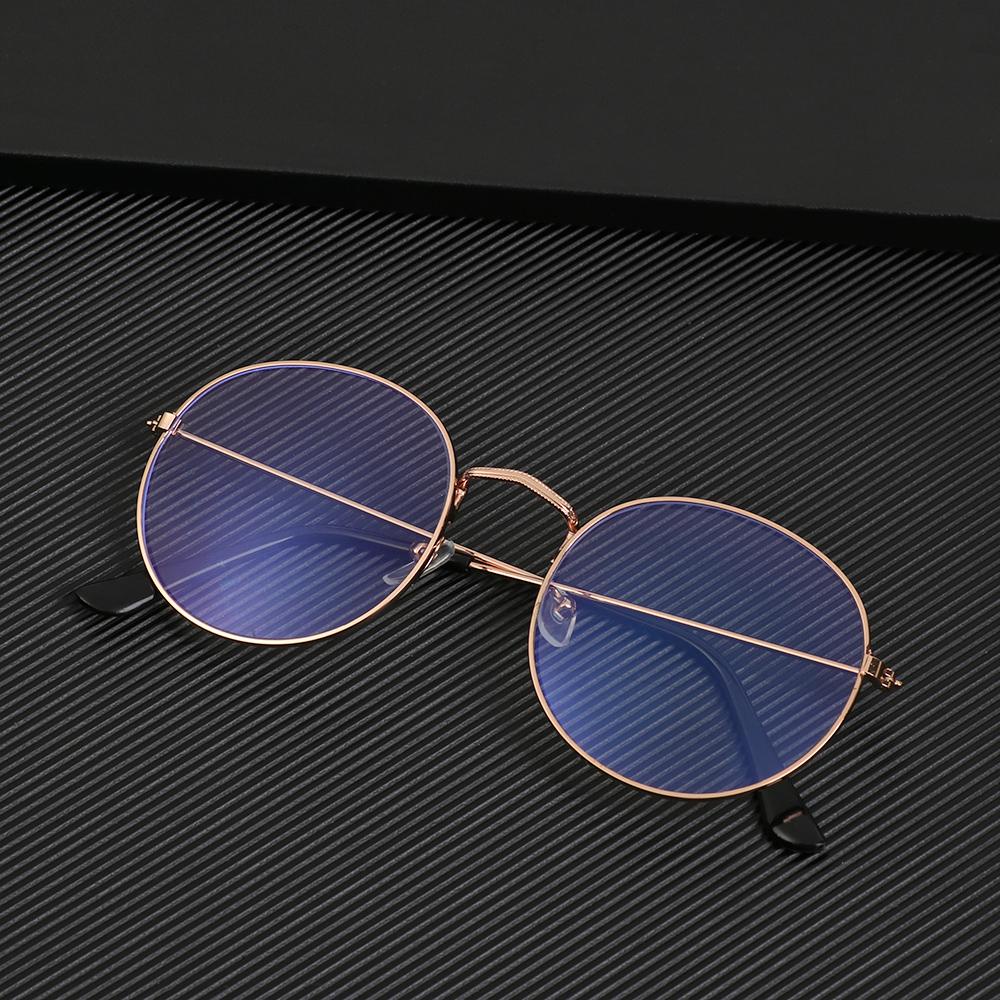 ROWANS Kính Gọng Kim Loại Siêu Nhẹ Phong Cách Vintage Thời Trang