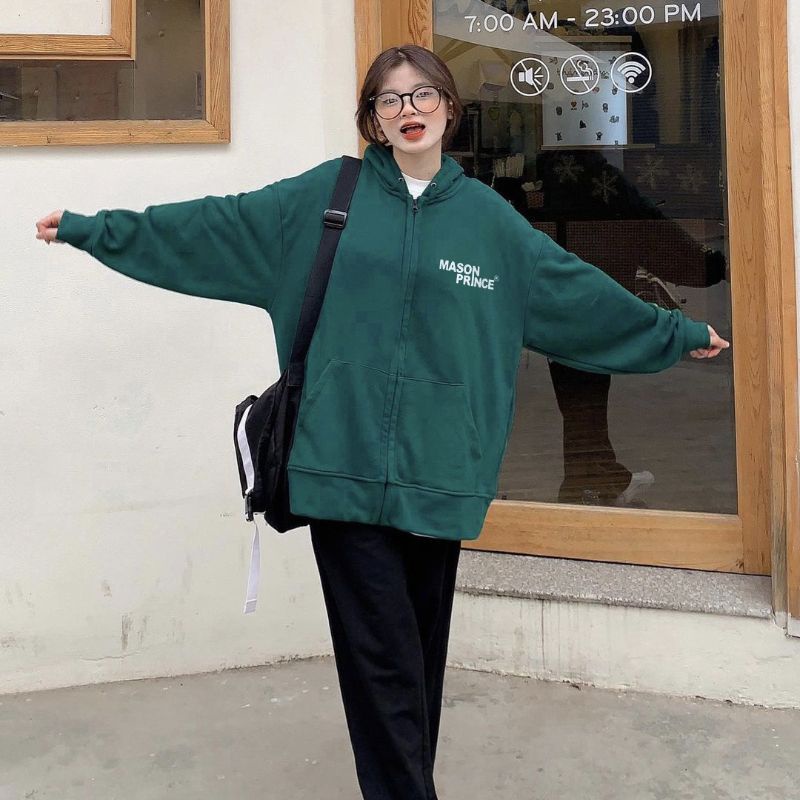 Áo Hoodie Zip Mason Prince Unisex Nam Nữ