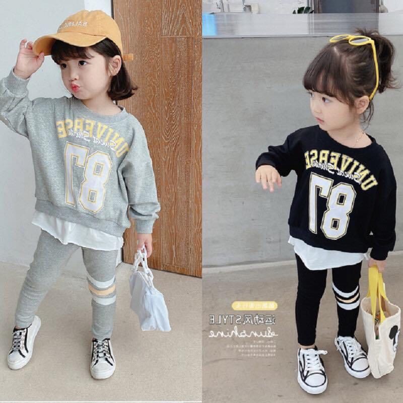 Bộ áo cotton 4c và quần thô kẻ