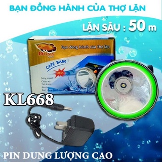 Đèn Pin Đeo Đầu Chống Nước Lặn Sâu KL668 - Đèn Pin Đội Đầu Soi Xa Bóng Led Lặn 50m Xị Sò
