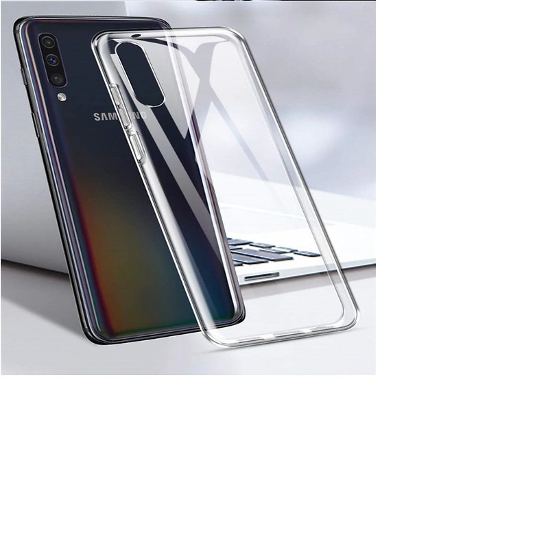 Ốp lưng dẻo trong suốt 0.6mm gờ bảo vệ camera cho điện thoại Samsung Galaxy A50, A50s, A30s
