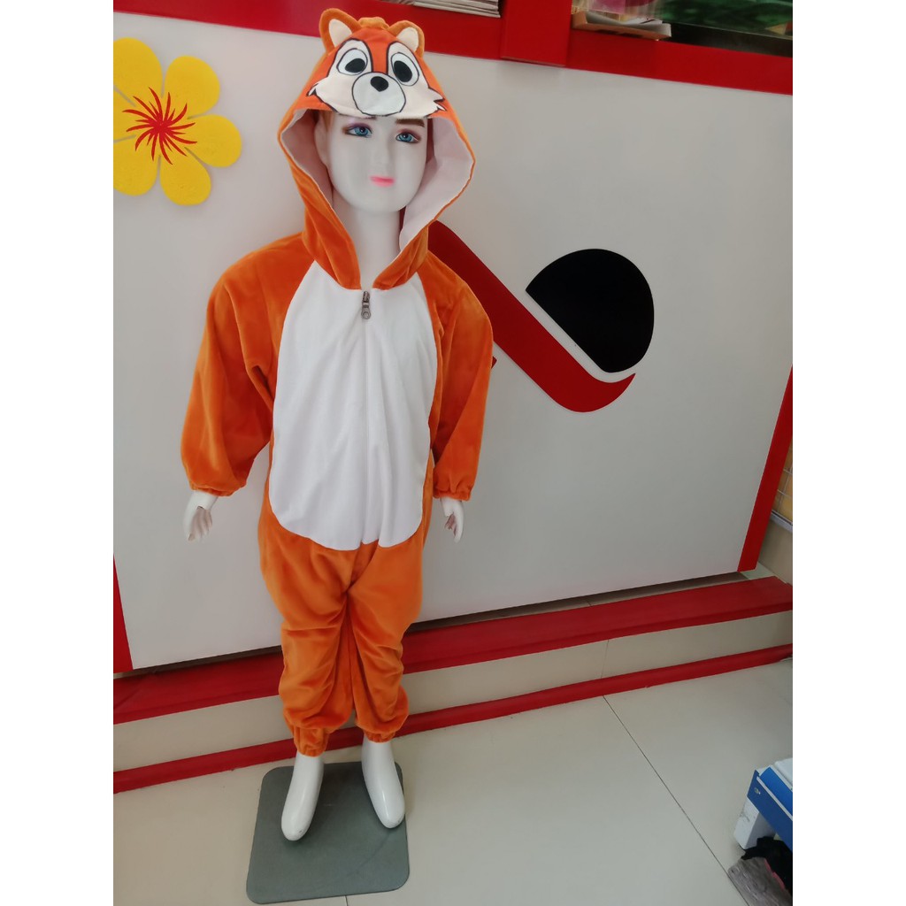 BỘ ĐỒ LIỀN THÂN HÌNH THÚ CON SÓC - ĐỒ NGỦ THÚ CON SÓC CHO BÉ VÀ LỚN