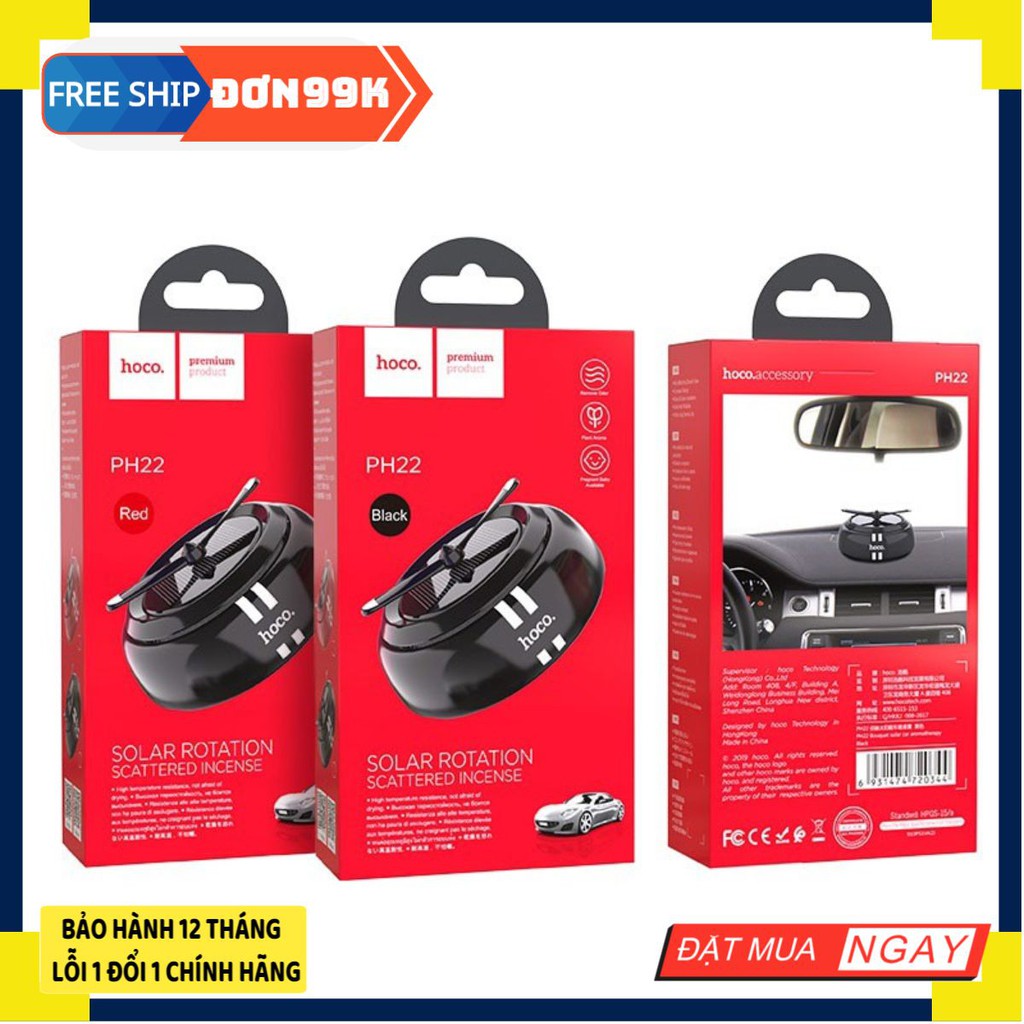 Nước Hoa oto Bằng Năng Lượng Mặt Trời Hoco PH22-Hàng phân phối chính hãng Giá rẻ nhất shopee