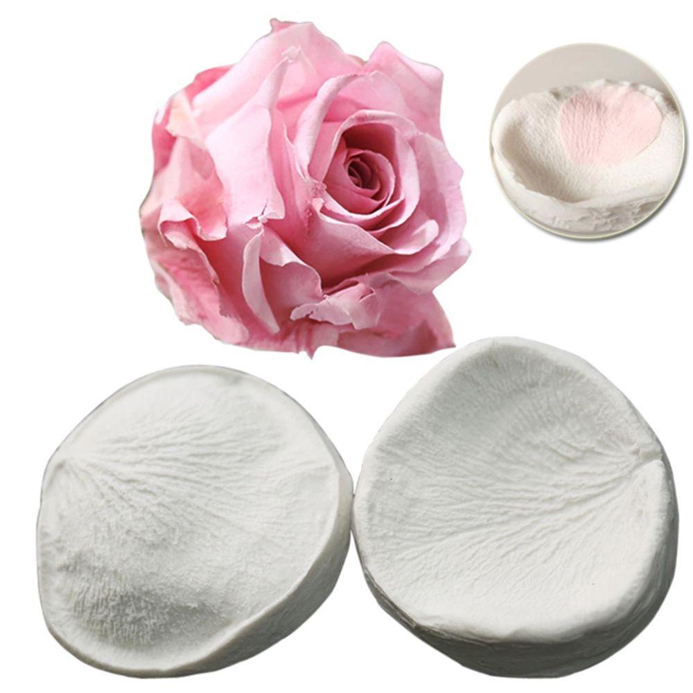 Khuôn Silicone Cấp Thực Phẩm Mềm Hình Cánh Hoa Hồng Dùng Làm Bánh / Đất Sét / Kẹo Đường
