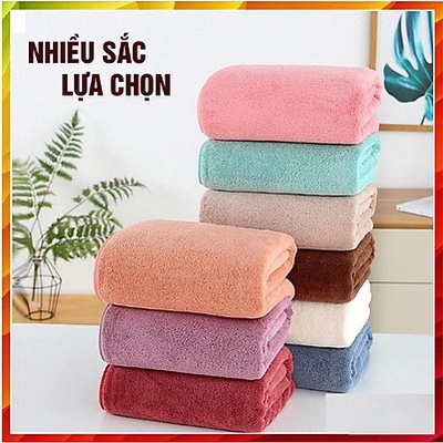 Khăn tắm hàn quốc lông cừu cao cấp loại dày siêu mềm mịn thấm hút tốt nhanh khô - Giao màu ngẫu nhiên