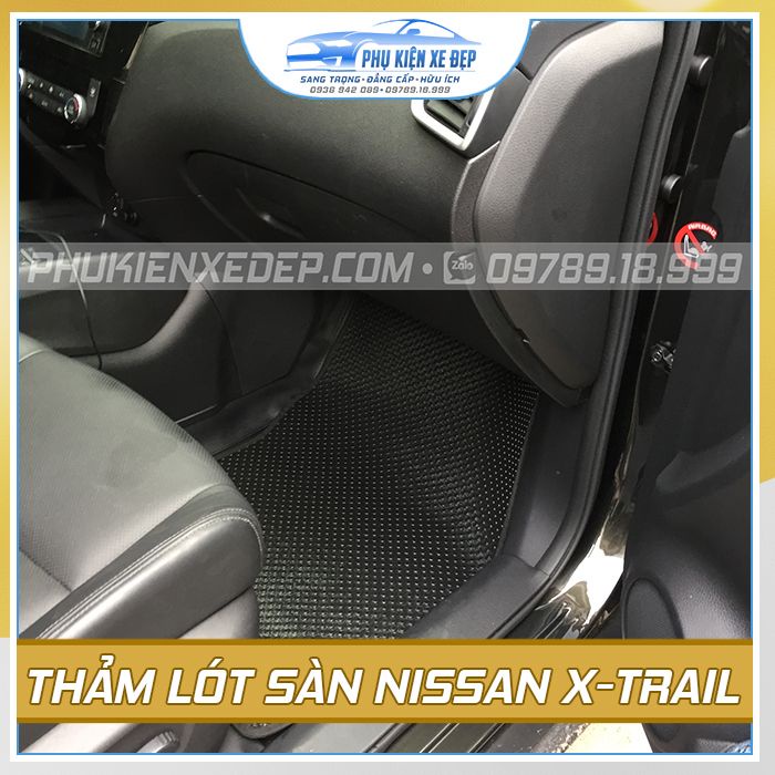 Thảm lót sàn ô tô KataCAO CẤP  cao su Thái Lan cho xe Nissan X-Trail/Terra/Silphy/Qashqai/Navara vừa khít sàn xe