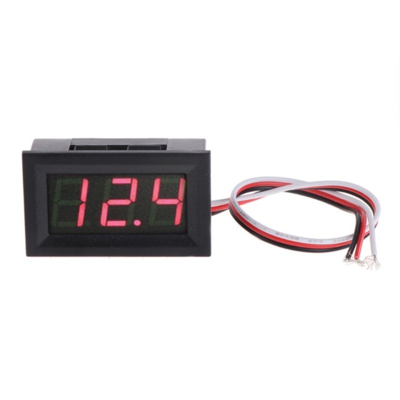 Dụng cụ đo điện áp mini kỹ thuật số DC 4.5-30V 0.36 inch 2 dây