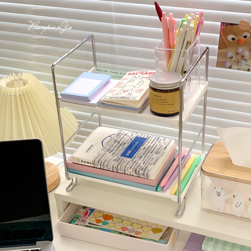 Kệ đựng mỹ phẩm 2 tầng tiện dụng, kệ nhà tắm Oron siêu xinh