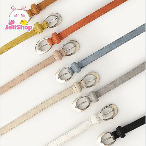 Thắt lưng nữ nhiều màu PU bản nhỏ szie 1.4cm kiểu dáng nhẹ nhàng tinh tế Jelishop