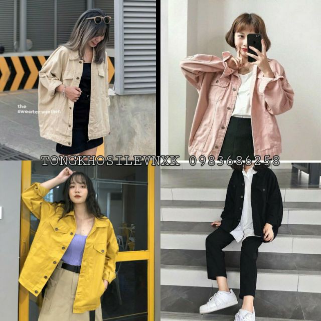 [ Hàng Xịn ] ÁO KHOÁC KAKI 4 MÀU UNISEX