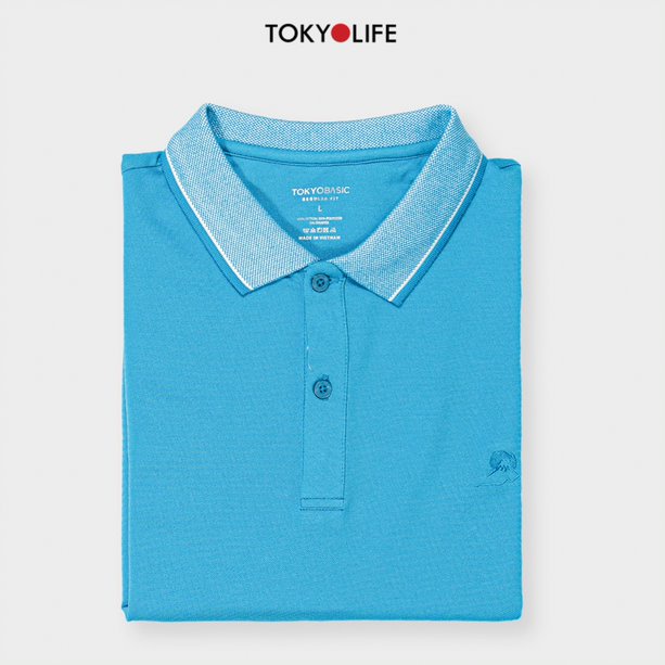 Áo Polo Nam phông cộc tay, vải cotton kháng khuẩn thoáng khí  TOKYOLIFE I7POL001K