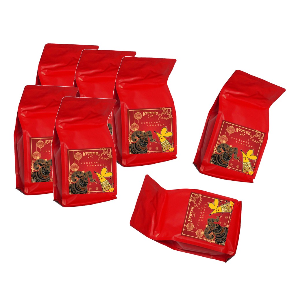 [Shopee trợ giá] Cà phê sạch Arabica Cầu Đất Blending Moka thơm đậm đà kg chua Túi 450gr