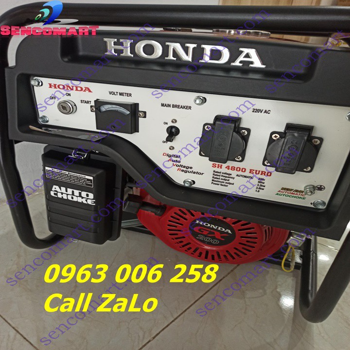 MÁY PHÁT ĐIỆN HONDA SH4800EX ĐỀ NỔ  - LẮP ĐƯỢC TỦ ATS - SIÊU RẺ