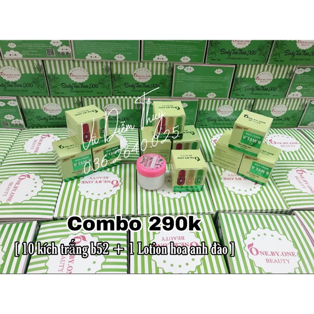 Combo 10 body kích trắng táo mật b52