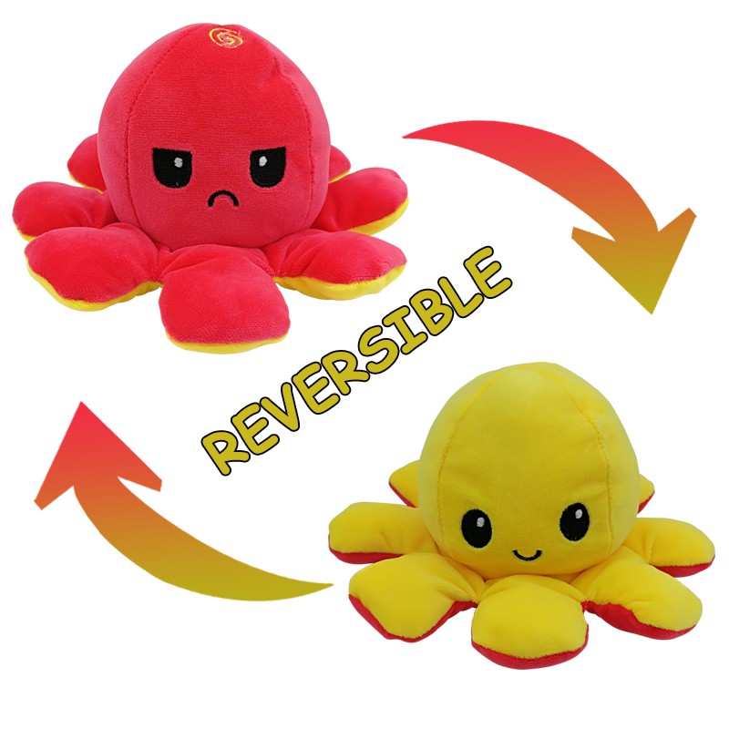 [Mã TOYJAN hoàn 20K xu đơn 50K] Bạch tuộc nhồi bông cảm xúc - Reversible Octopus two color Bạch tuộc nhồi bông đáng yêu có thể đảo ngượcbạch tuộc cảm xúc Gấu Bông Bạch Tuộc Cảm Xúc có 2 mặt khác nhau, nhiều màu, kích thước 20cm Quà ngày lễ tình nhân