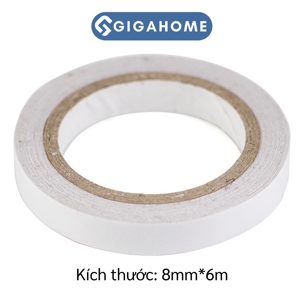 Cuộn Băng Keo 2 Mặt GIGAHOME 0.8cmx6m Siêu Bám Dính 6556