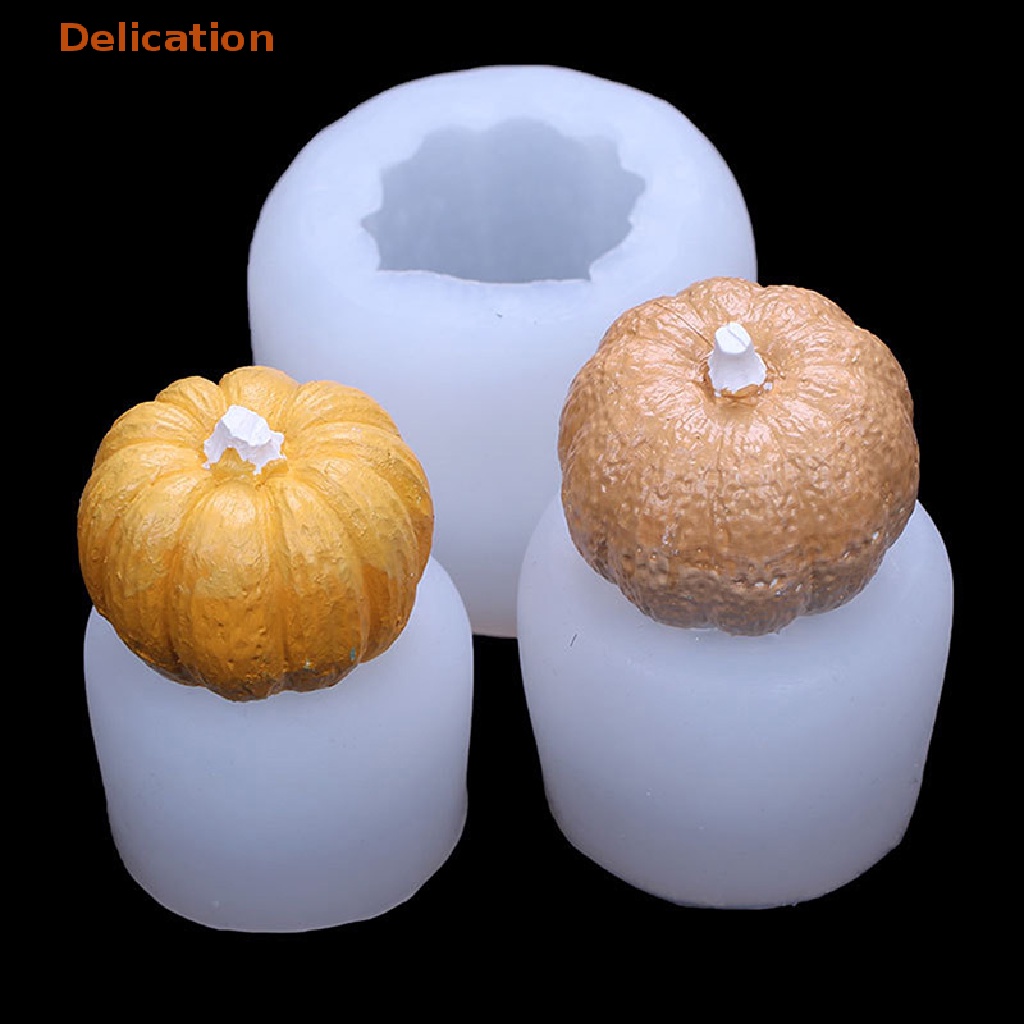 Khuôn Silicone Làm Xà Phòng Thủ Công Hình Bí Ngô 3D Mini