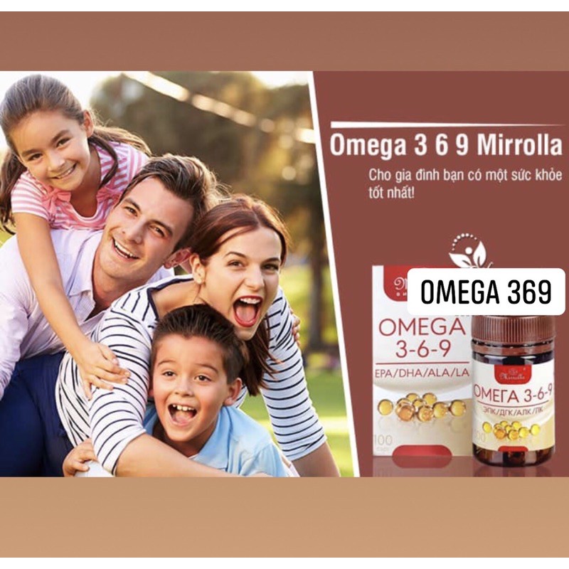 Viên Uống Omega 369 Mirrolla Nga Không Thể Thiếu Cho Cả Gia Đình Hỡ Trợ Đẹp Da Tăng Cường Trí Nhớ Bổ Mắt Tốt Tim Mạch