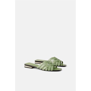 (SIZE 35.37.38.39) DÉP NỮ ĐAN DÂY ZARA CHÍNH HÃNG (XANH LÁ)