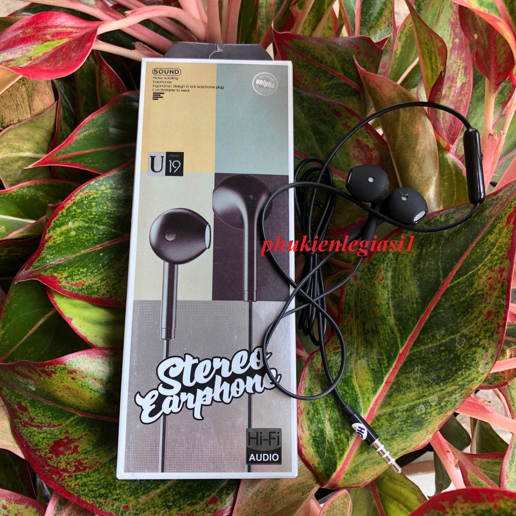 Tai nghe jack mã 3.5mm mã U19 màu ngẫu nhiên