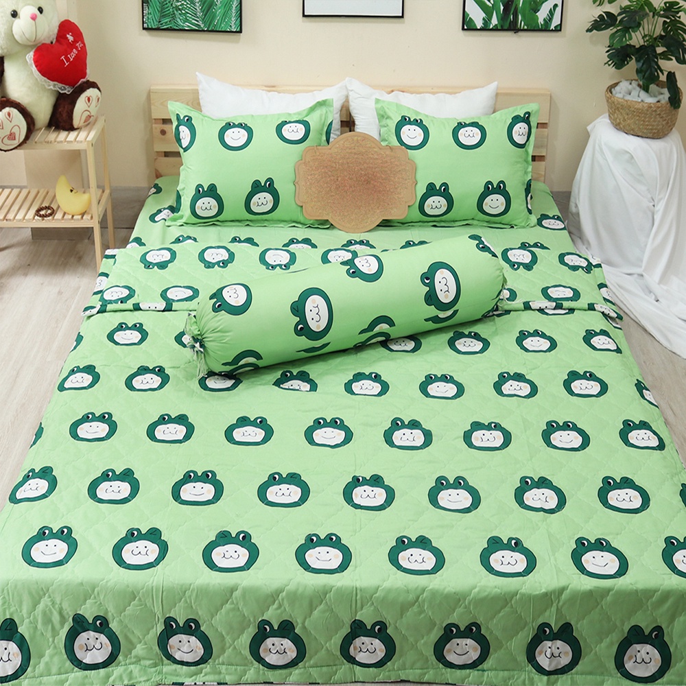 [Chăn Hè] Sét 5 món chăn hè thu trần bông poly cotton Mẫu Ngộ Nghĩnh (Chát chọn mẫu)