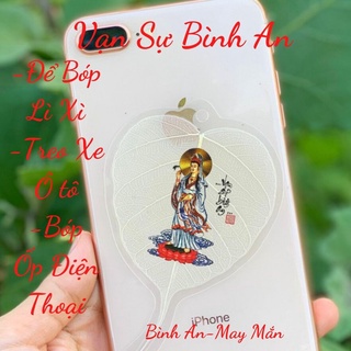 Lá bồ đề bình an - hình quan thế âm bồ tát, vạn sự bình an