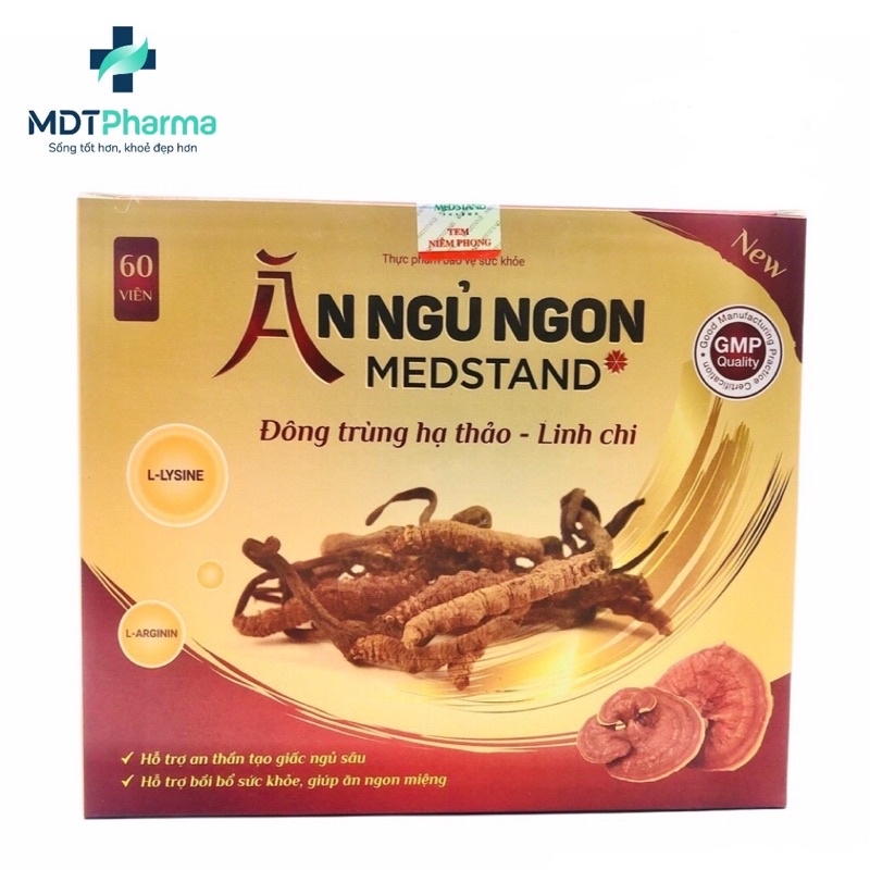 Viên uống ăn ngủ ngon Medstand - Đông trùng hạ thảo, linh chi
