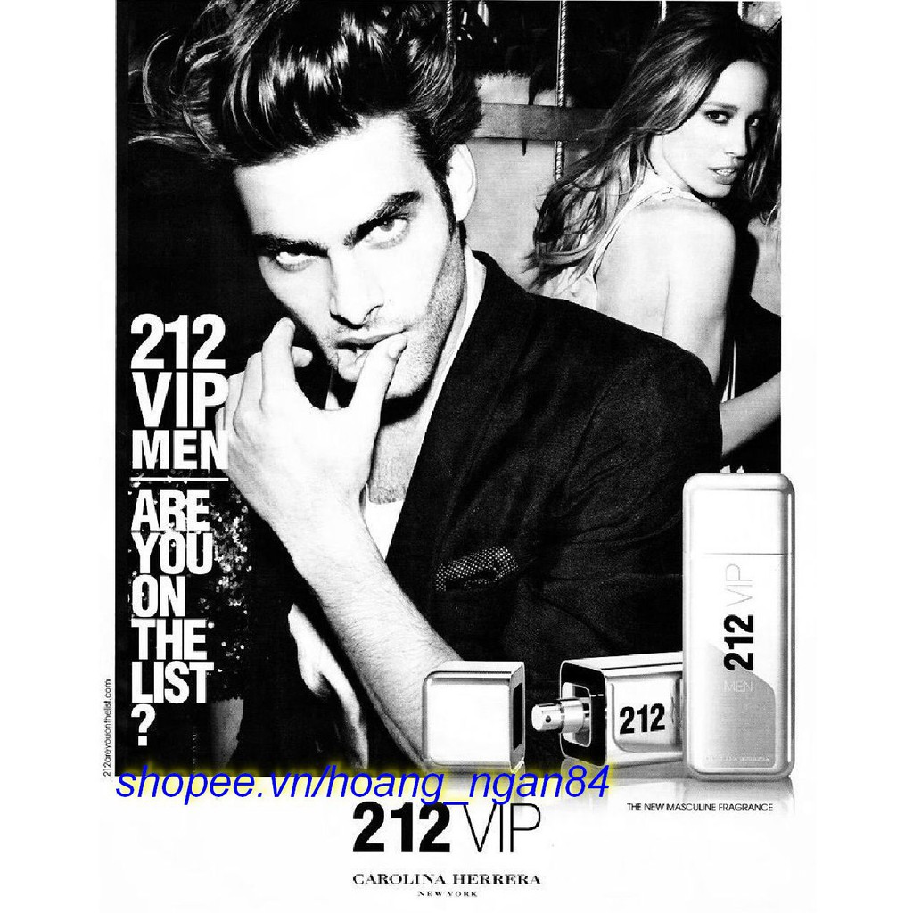 Nước Hoa Nam 100Ml Carolina Herrera 212 Vip Men Are you On The List? NYC chính hãng