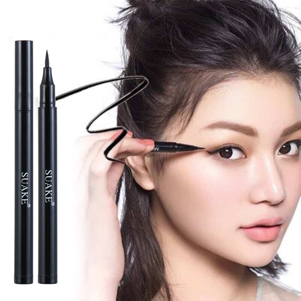 [Hàng mới về] Bút kẻ mắt dạng lỏng màu đen nhanh khô lâu trôi không thấm nước tiện lợi