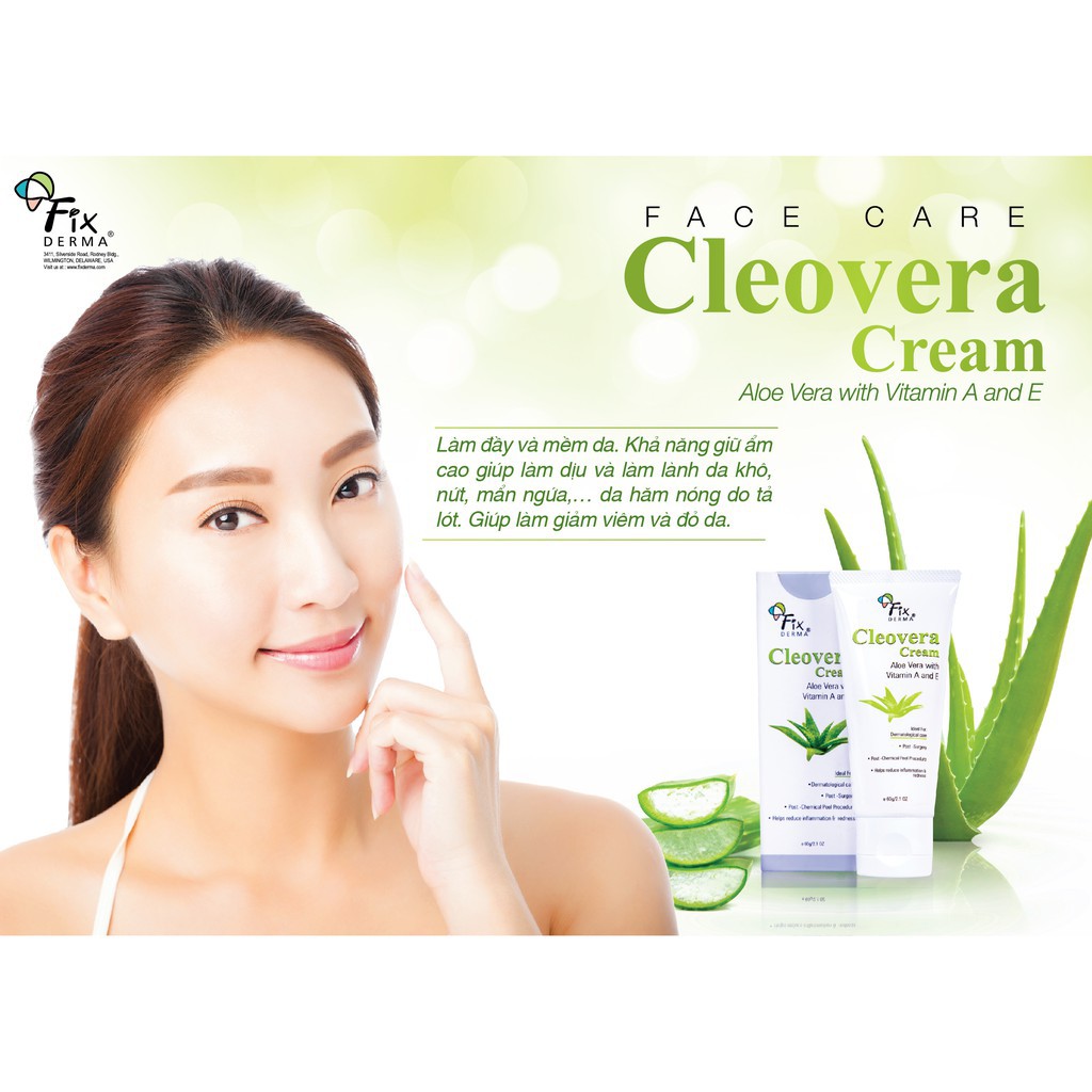 Fixderma Kem Dưỡng Ẩm Làm Mềm Da Cleovera Cream 60g