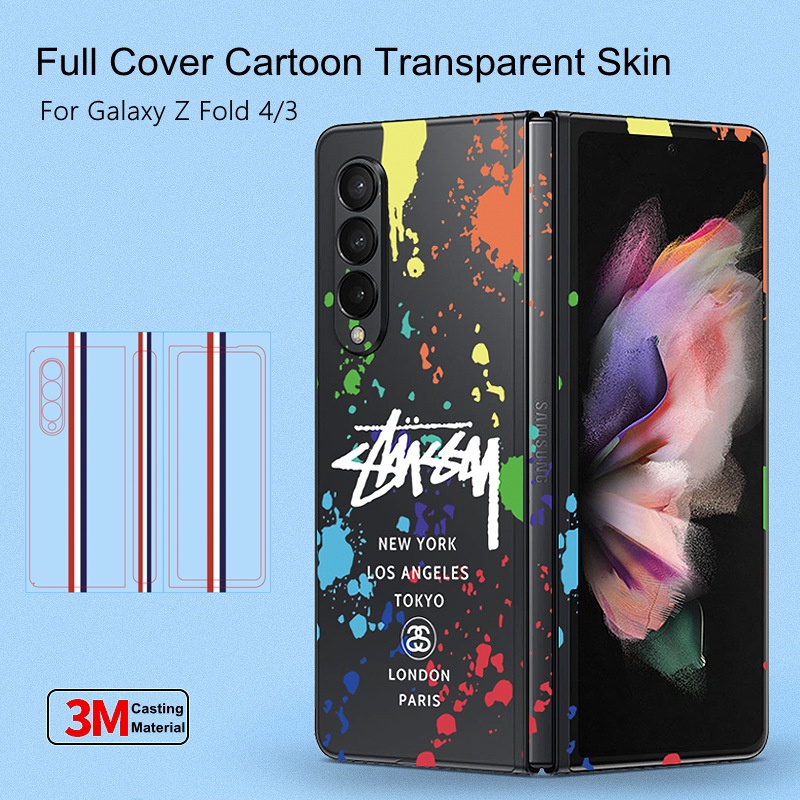 Ốp Điện Thoại Trong Suốt Chống Trầy Xước Họa Tiết Hoạt Hình Cho Samsung Galaxy Z Fold 4 3 Galaxy Z Fold4 5G