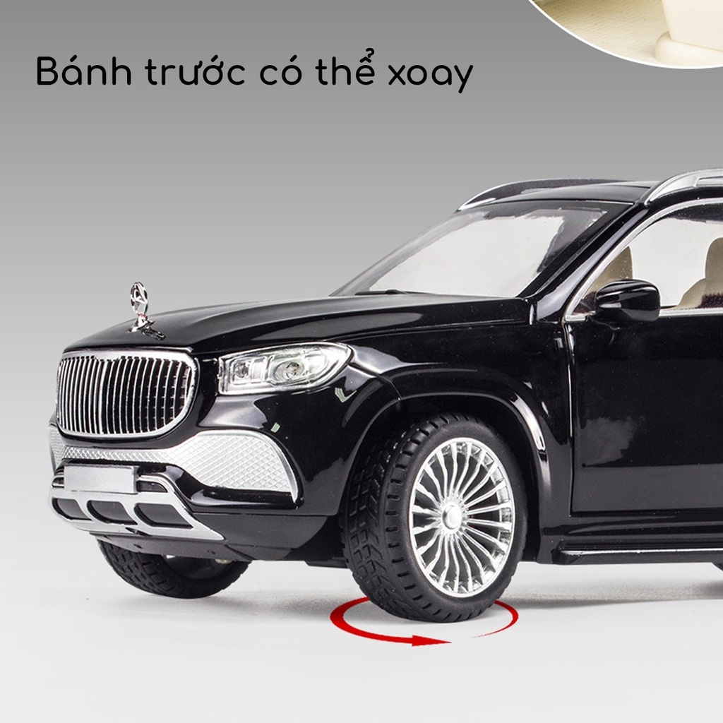 Xe mô hình Mercedes GLS600 tỉ lệ 1:24 hãng Chimei chất liệu kim loại
