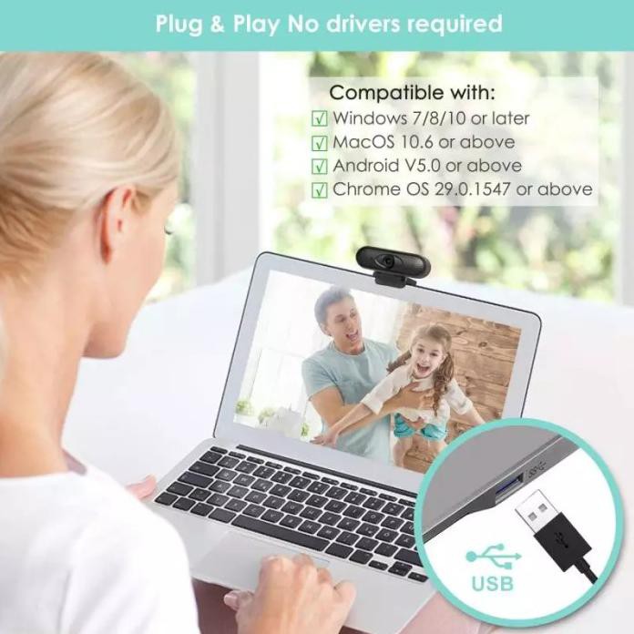Webcam Homecindy33 Full Hd 1080p kèm MIC cho máy tính | BigBuy360 - bigbuy360.vn