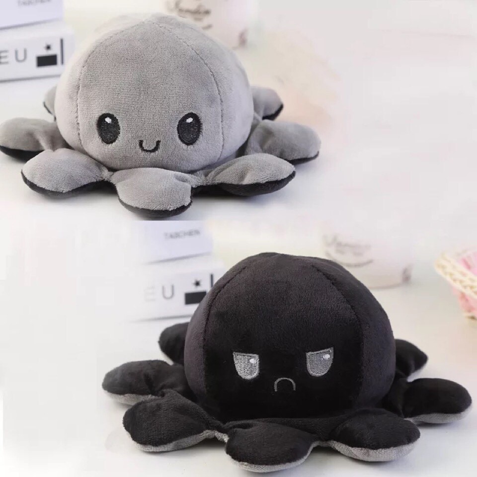 Bạch Tuộc Cảm Xúc 2 Mặt, Gấu Bông Bạch Tuộc Cảm Xúc Đường Kính 20cm