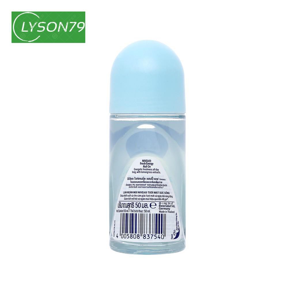 Lăn ngăn mùi Nivea tươi mát mịn màng 50ml