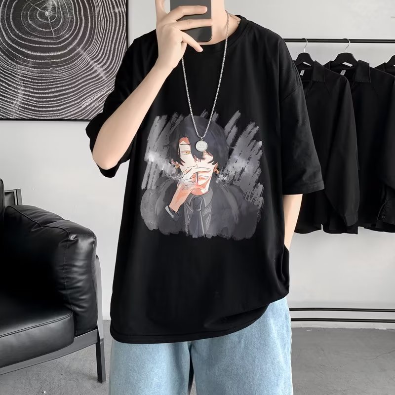 Áo Thun Tay Ngắn Dáng Rộng In Chữ Phong Cách Hip Hop Thời Trang Mùa Hè Cho Nam Và Nữ size M-8XL